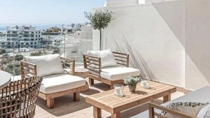 Ahşap Balkon Bahçe Ahşap Oturma odası