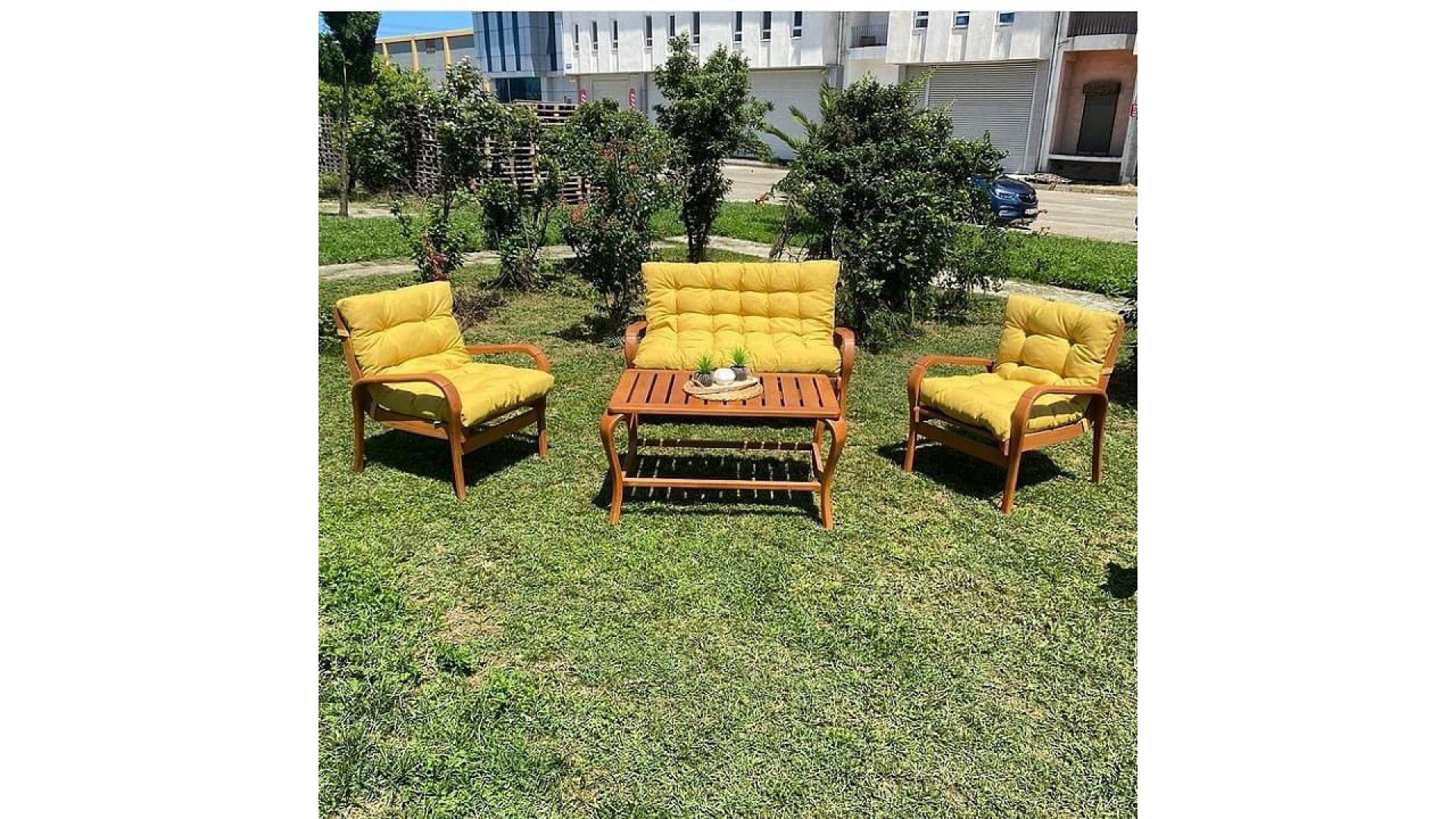 Ahşap Balkon Bahçe Ahşap Oturma odası