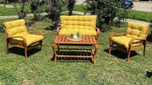 Ahşap Balkon Bahçe Ahşap Oturma odası