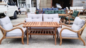 Ahşap Balkon Bahçe Ahşap Oturma odası