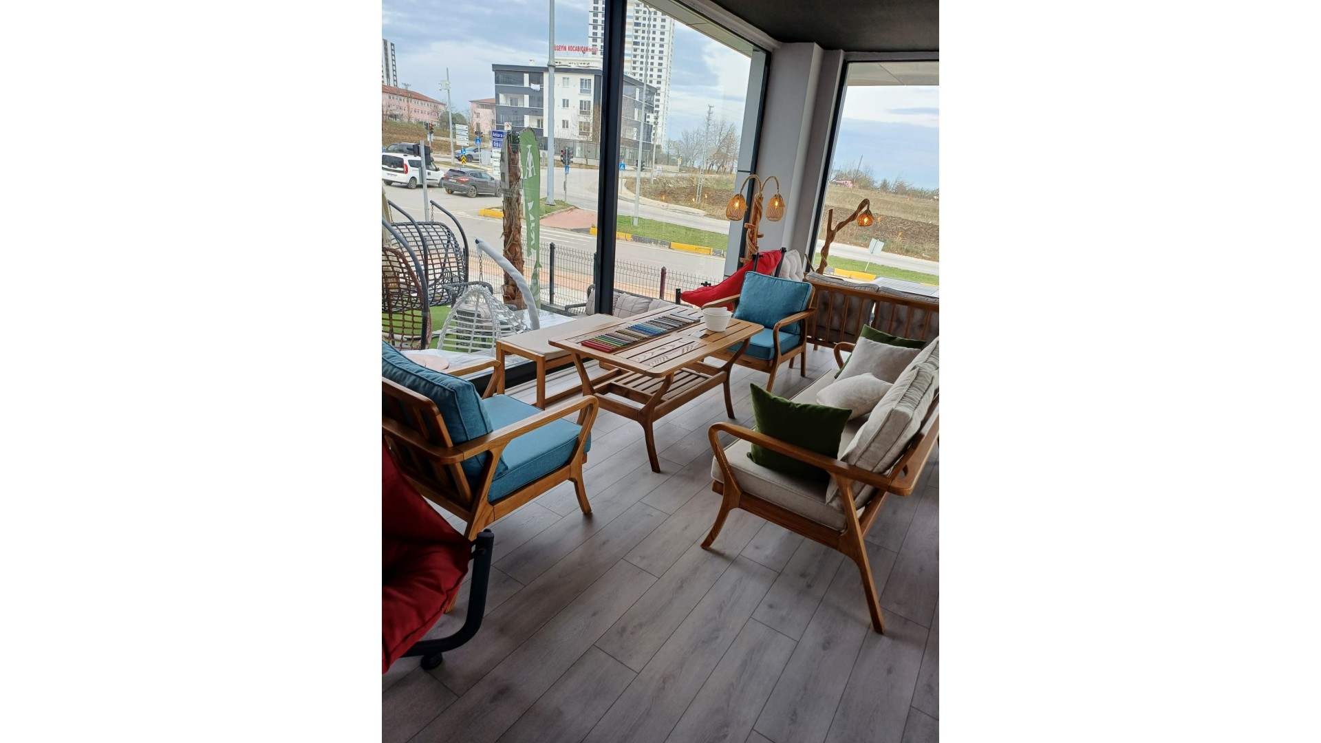 Ahşap Balkon Bahçe Ahşap Oturma odası