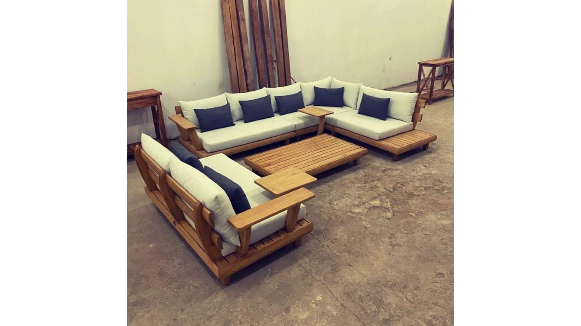 Ahşap Balkon Bahçe Ahşap Oturma odası