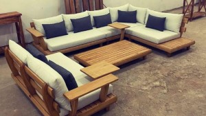 Ahşap Balkon Bahçe Ahşap Oturma odası